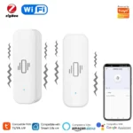 Tuya WiFi/Zigbee Smart Vibration Sensor Home Security Protection Smartlife App Real-time Remote Monitor Alarm Notification