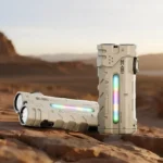 LOOP Multi Functional MAO Flat LED Flashlight 4360Lumens Rechargeable Searchlight with Magnetic Tail for Hiking Daily Carrying