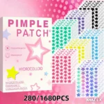280/1680 Pieces Star-Shaped High-Cost-Performance Acne Patches for Refined Girls, Daily Beauty Invisible Concealer Acne Patches.