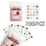 100 Pieces Cute Cat Pimple Patch, Water-Resistant and Sweat-Proof, Suitable for All Skin Types