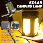 Solar Outdoor Portable Camping Light Solar Charging Foldable 2000mah Power Bank Intelligent Display Portable Hanging Tent Light