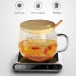 Portable Mug Heating Coaster Thermostatic Smart Mugs Warm Mat Safety Lightweight Practical Gadgets for Home Office Supplies