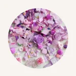 DIY jewelry mobile phone decoration craft bow accessories 1000 pieces mixed blue-green purple flat-back resin convex round