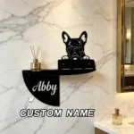 Personalized French Bulldog Metal Decor Shelf Space Saving Home Decor for Living Room Kitchen Perfect DIY Idea Cheap home decor