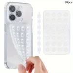 10Pcs Double-Sided Silicone Suction Phone Holder Strong Grip Waterproof Shower Stand for Video & Photography