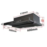 Household Range Hood Slide Out Home Chimney Extractor Kitchen Hood Chimney Kitchen Telescopic Cooker Hood
