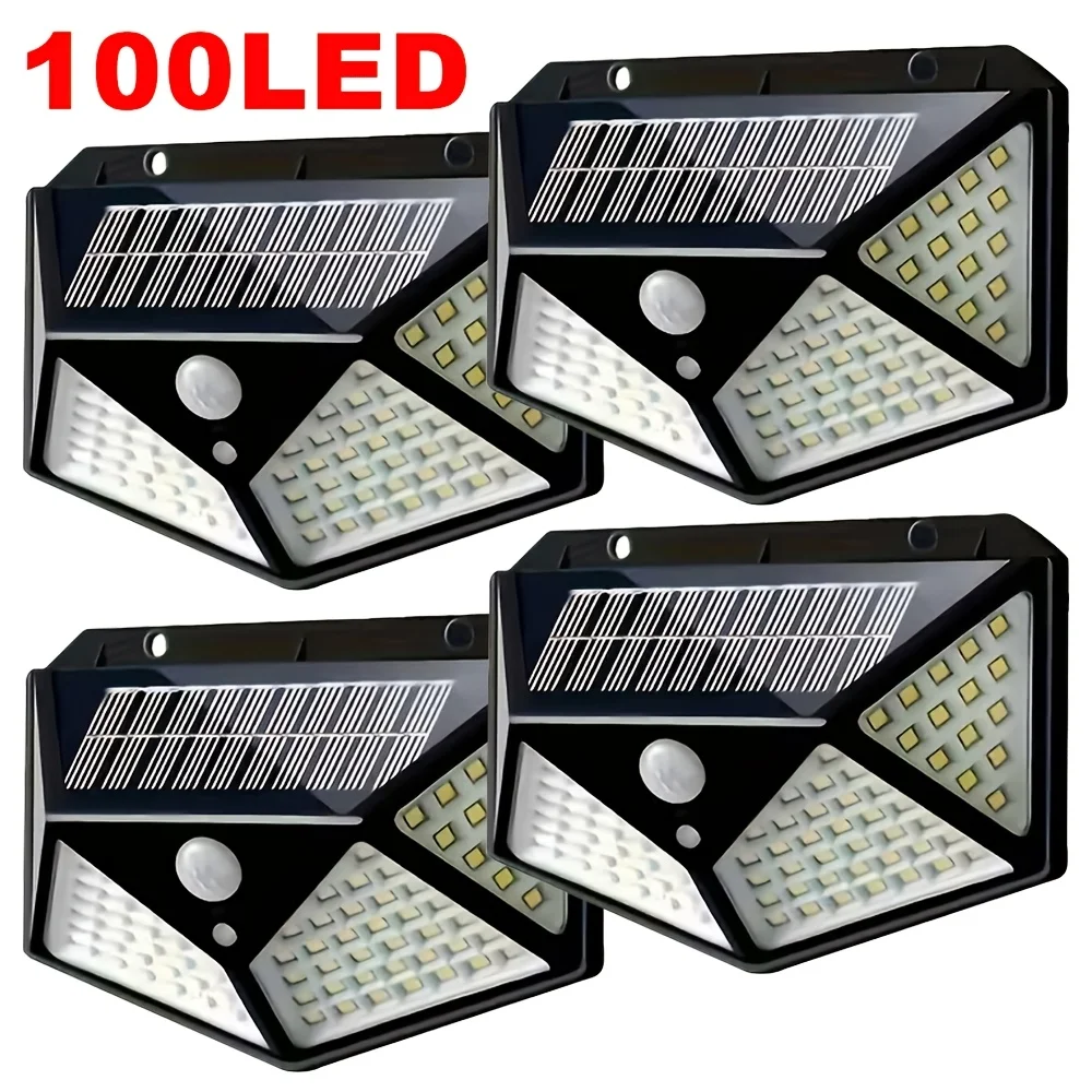 ali-3256812035455707 100LED Outdoor Solar Garden Light Outdoor Motion Sensor Lights Waterproof Solar Wall Lamp for Garden Fence Yard Pathway Stairs - Image 1