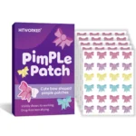 120Pcs Bow Shaped Acne Pimple Patches, Cute Bowknot Hydrocolloid Blemish Stickers, Invisible Spot Cover Patches Facial Skin Care