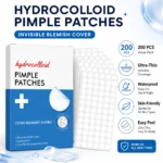 200pcs Hydrocolloid Acne Pimple Patch, Hydrocolloid Spot Stickers, Covering Zits and Defect