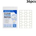 36pcs Transparent Pimple Patches Hydrocolloid Acne Spot Stickers, Invisible Blemish Cover Patch, Waterproof Face Care
