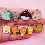 10pcs Cartoon Drip Oil Jewelry Accessories Handmade DIY Bracelet Pendant Keychain Phone Pendant