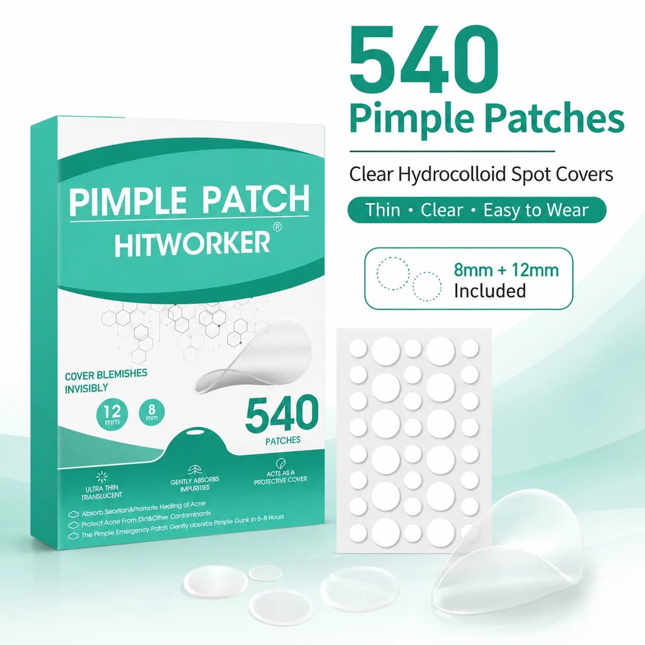 ali-3256812290171768 High Quality Colloidal Acne Patch - Alcohol Free, Non Irritating, High-Quality Salicylic Acid and Tea Tree Oil Acne Patch - Image 1