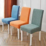 Thick Jacquard Dining Chair Cover Elastic Stretch Slipcover Removable Washable Chair Protector for Home Kitchen Hotel Wedding