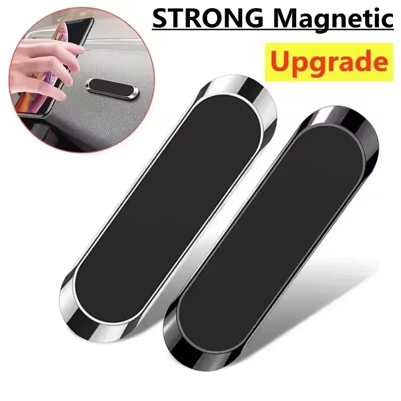 ali-3256812391532295 Strip Metal Magnetic Phone Holder Magnetic Car Phone Holder Stand Zinc Alloy Magnet Car GPS Support Mount Cellphone Holder Stand - Image 1