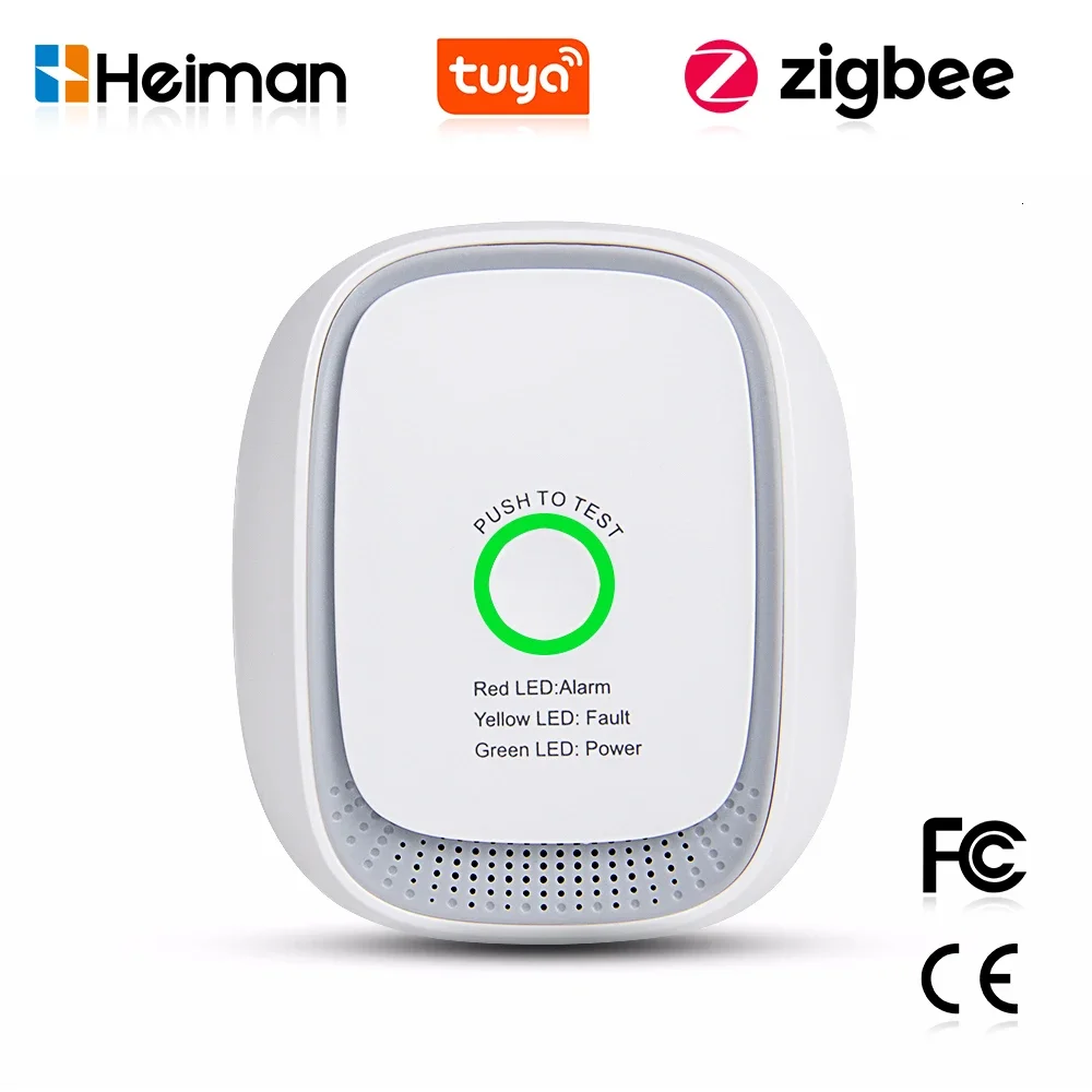 ali-3256812514390788 HEIMAN Zigbee Tuya Combustible Gas Sensor Natural GAS Leakage Lpg Leak Detector Fire Security Alarm System Safety Smart Home - Image 1