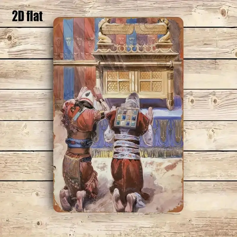 ali-3256812699519979 CIFBUY Rustic Biblical Scene Metal Wall Art Weatherproof Durable Alloy Decor for Home Kitchen Bistro Pub - Image 1