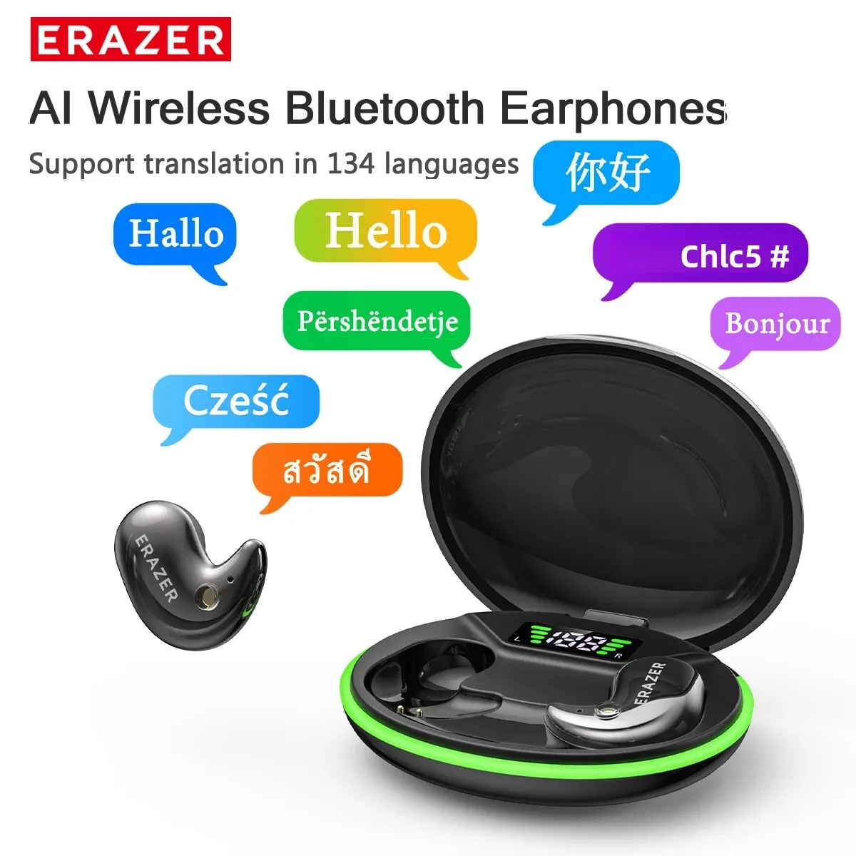 ali-3256812731750288 EARZER XF58 In-Ear Bluetooth Headphones With Microphone Translator Earphones TWS Sport Wireless Earbuds Comfort Ultra-thin MP3 - Image 1