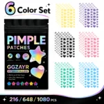 216/648/1080PCS Colorful Star Heart Face Patches, 6 Colors Cute Pimple Stickers, Hydrocolloid Beauty Patches for Daily Use