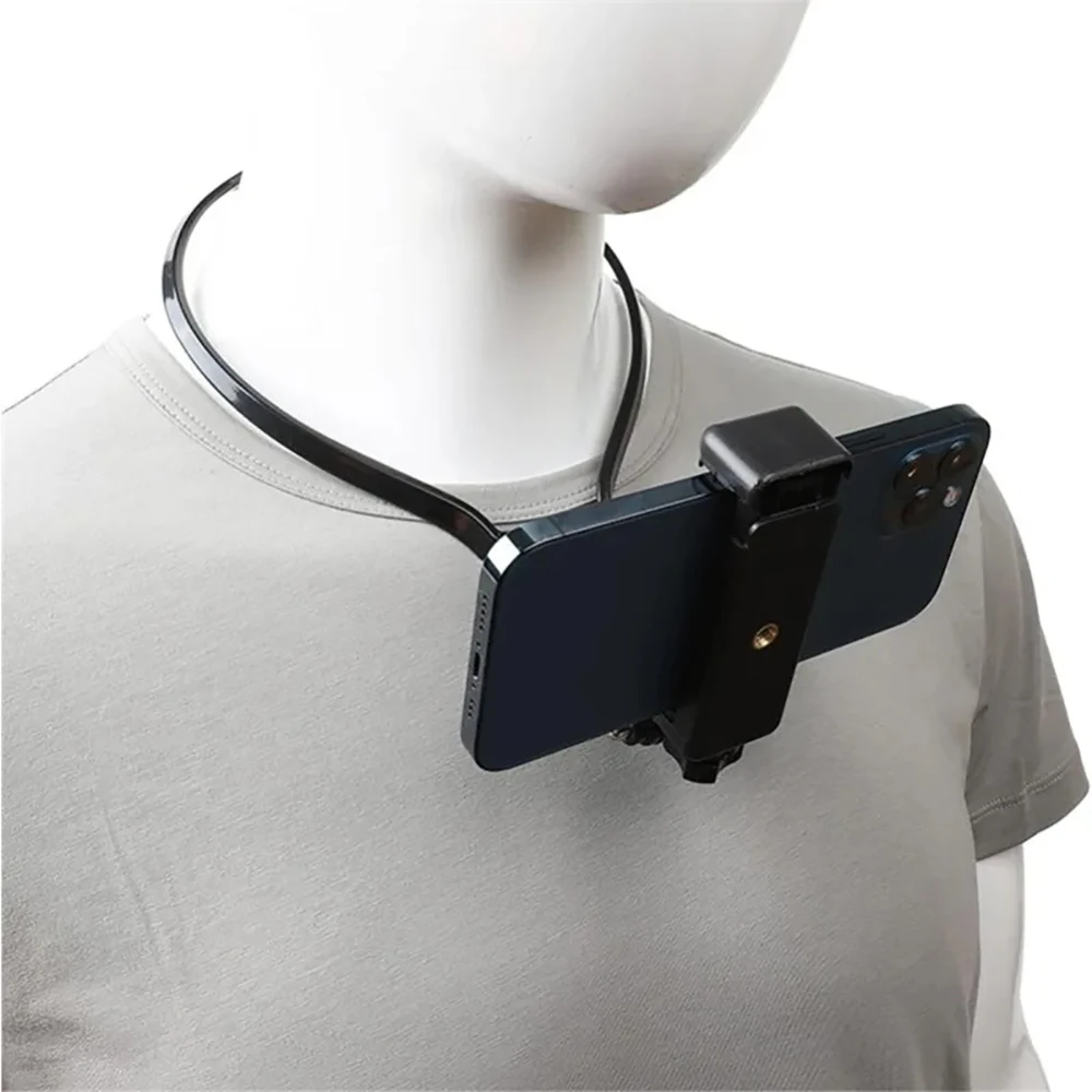 ali-3256812817011825 Universal Hands‑Free Neck‑Hanging Wearable Phone Holder Adjustable Lazy Mount Bracket for Vlog Video Selfie Recording For Phones - Image 1