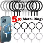 Stainless Steel Universal Magnetic Metal Plate Ring For Magsafe Wireless Charger Iron Sheet Sticker Magnet Car Phone Holder