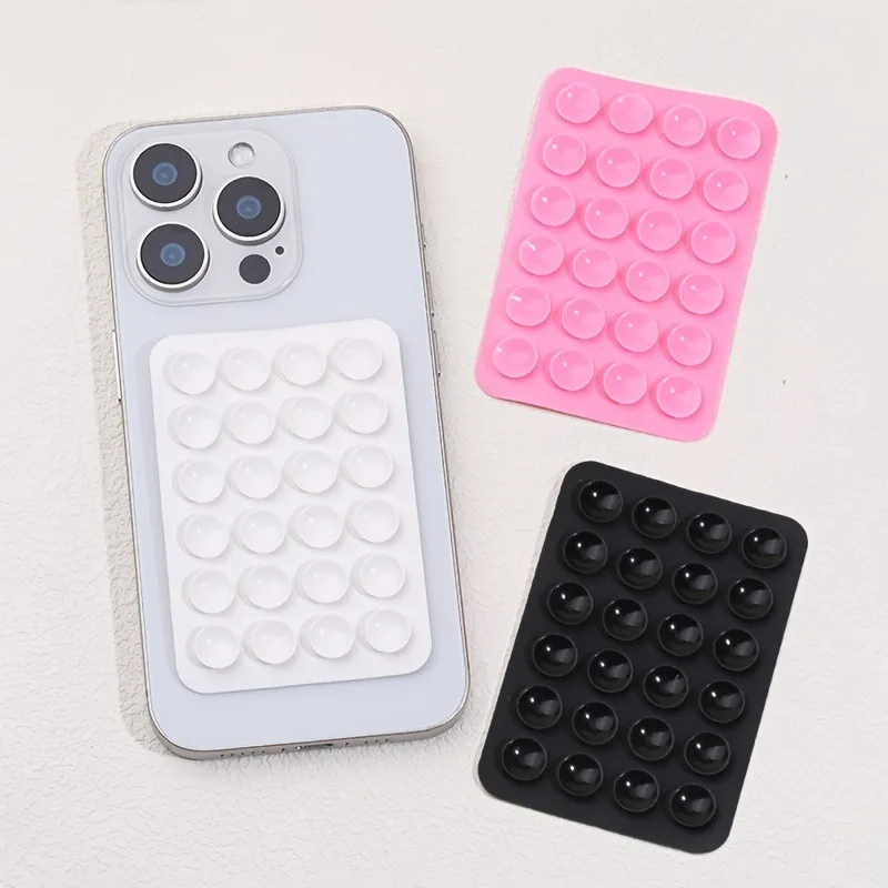 ali-3256812966518574 Silicone 24 Suction Phone Holder Multifunctional Suction Cup Mat Wall Stand Anti-Slip Single Sided Case Glue Mount Back Stickers - Image 1