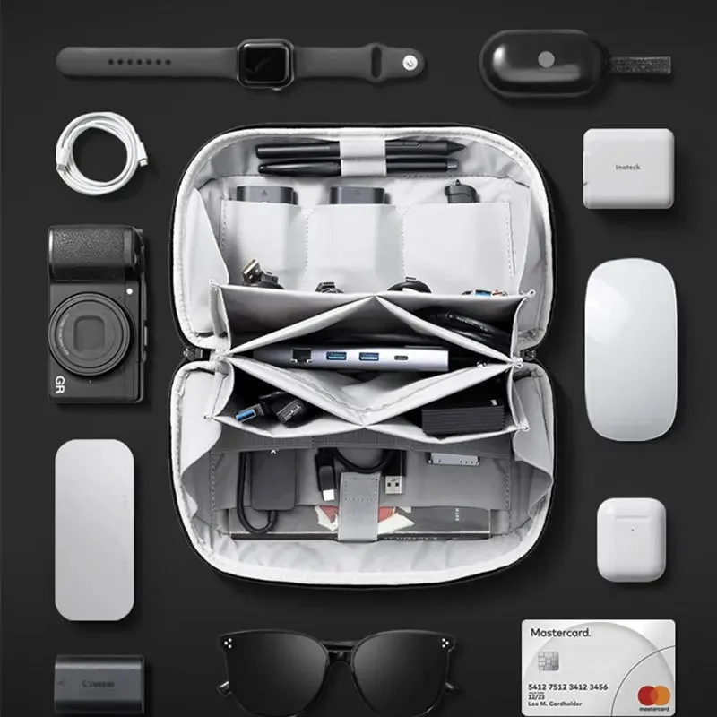 ali-3256812990598733 Multifunctional Digital Accessories Bag Upgraded Waterproof Nylon Travel Cable Organizer Power Bank Storage Pouch Portable - Image 1