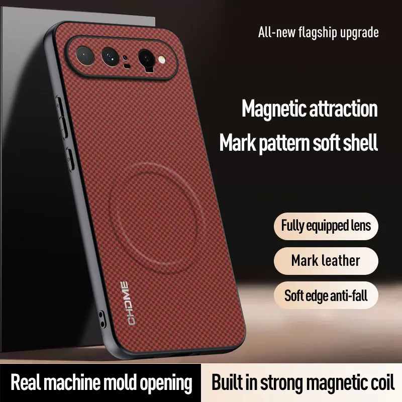 ali-3256813005058478 Built-in Magnetic Car Holder Cover for Huawei Pura X View Shockproof Full Prtection Anti-drop Phone Back Case for Pura X View - Image 1