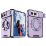 Case for IPhone Duo, Shockproof Armor Sliding Window Protective Phone Wide Holder Magnetic Surpport Car Mount Adsorption Cover