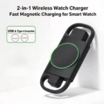 Smart Watch Accessory, Portable Magnetic Wireless Charger with 2 in 1 USB Type-C Travel Charging Adapter for Apple Watch 8 7 6 5
