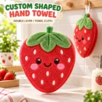 Custom Shaped Hand Towel Personalized Hand Towel 20x20cm Double Layer Towel Cloth Hanging Kitchen Bathroom Washcloth Home Gift