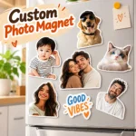 Customized Die Cut Logo Magnet Personalized Fridge Cutout Magnets Magnetic Photos For Office Kitchen Locker Home Decoration