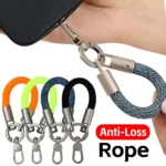 Luxury Nylon Phone Anti-lost Lanyard Key Short Chain Pendant Women Hand-held Chain For iPhone Samsung Accessories Phone Lanyard