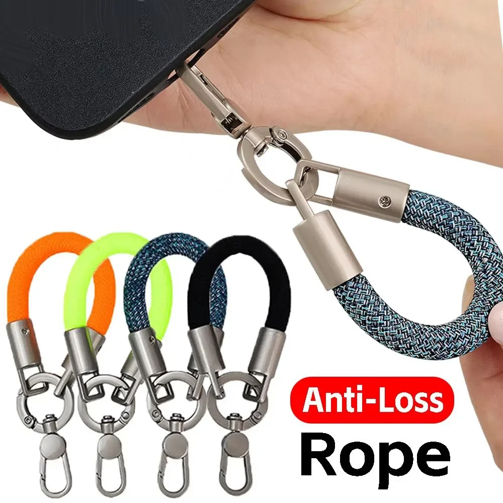 ali-3256813144919369 Luxury Nylon Phone Anti-lost Lanyard Key Short Chain Pendant Women Hand-held Chain For iPhone Samsung Accessories Phone Lanyard - Image 1