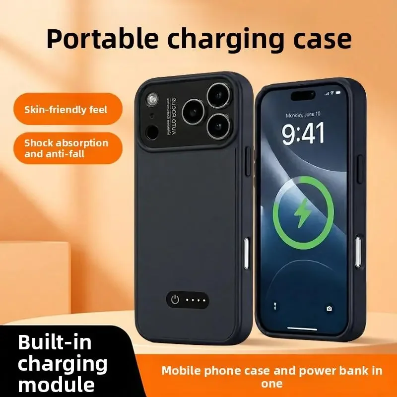 ali-3256813163532500 Battery Case for iPhone 17 Pro/iPhone 17 Pro Max, 2500mAh Real Capacity Ultra-Slim Protective Charging Cover, Portable Rechargeable Power Bank Case Support Fast & Wireless Charging - Image 1