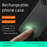 Battery Case for iPhone 16 Pro, 2500mAh Real Capacity Ultra Slim Portable Protective Charging Cover, Supports Fast Charging & Wireless Charging Rechargeable Power Bank Case