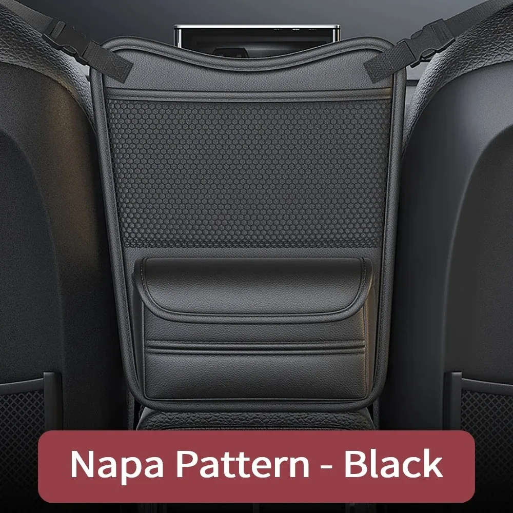 ali-3256813192147430 Multifunctional Car Storage Pocket Between Seats PU Leather Handbag Holder Organizer Phone Tissue Bag Car Interior Accessories - Image 1